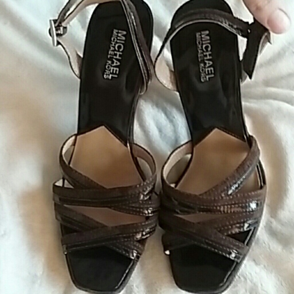 Michael Kors brown suede heels